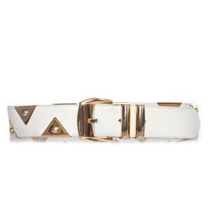 Gianni Versace belt with gold triangle applications